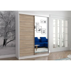 IDZ Šatní skříň Neomi 05 (150 cm) Barva dřeva: Bílá + Sonoma