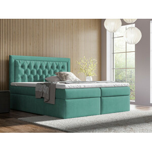 Eka Kontinentální čalouněná postel Mona - Kronos (120x200 cm) Barva látky: Mintová (26)