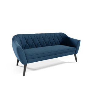 Eka Pohovka PRIME, 180 cm Látka Velutto: Velutto 11 - Modrá, Výběr nohou: Černé