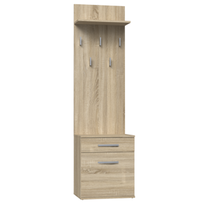 TPS Botník s věšáky DUO - Dub sonoma