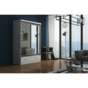 ARK Šatní skříň MARGARET, Bílá 150 cm