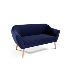 Eka Pohovka FLIX, 150 cm Látka Velutto: Velutto 25 - Námořnická modř, Výběr nohou: Přírodní