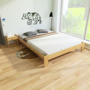 Maxi Postel z masivu Adam 120 x 200 cm - barva Borovice + matrace Relax ROŠT ZDARMA