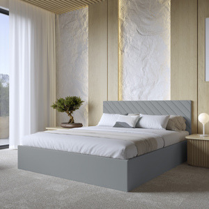 Eka Čalouněná postel ADEL 160x200 cm Barva látky Trinity: (2314) Šedá