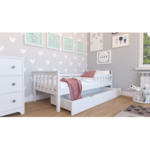 GRZ Dětská masivní postel Figaro 180 x 80 cm - Bílá + ROŠT ZDARMA