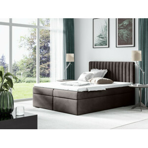 Eka Kontinentální čalouněná postel CONDOR - Trinity (160x200 cm) Barva látky Trinity: (2308) Tmavá hnědá