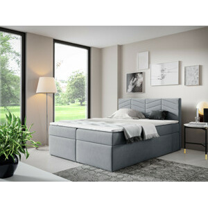 Eka Kontinentální čalouněná postel ANNA - Trinity (160x200 cm) Barva látky Trinity: (2314) Šedá