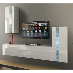 Ral Obývací stěna MADISON 219 cm - Bílý lesk