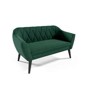 Eka Pohovka KARO, 140 cm Látka Velutto: Velutto 10 - Zelená, Výběr nohou: Černé