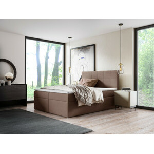Eka Kontinentální čalouněná postel SMART - Trinity (140x200 cm) Barva látky Trinity: (2305) Tmavá béžová