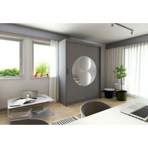 ARK Šatní skříň EURO, Šedá 150 cm