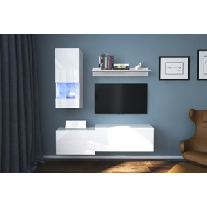 Ral Obývací stěna OREGON 5, 174 cm - Bílý lesk