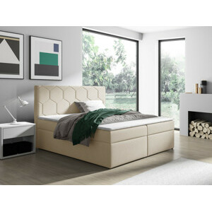 Eka Kontinentální čalouněná postel MEDOX - Trinity (200x200 cm) Barva látky Trinity: (2302) Krémová