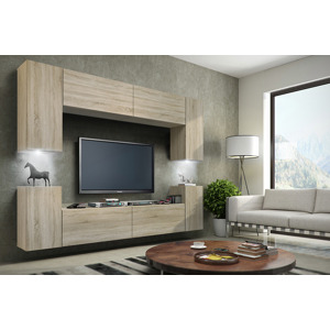 Ral Obývací stěna ELITE 256 cm - Sonoma