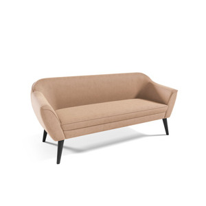 Eka Pohovka FLIX, 185 cm Látka Velutto: Velutto 03 - Světlá hnědá, Výběr nohou: Černé