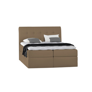 Eka Kontinentální čalouněná postel Lory - Trinity (200x200 cm) Barva látky Trinity: (2304) Béžová