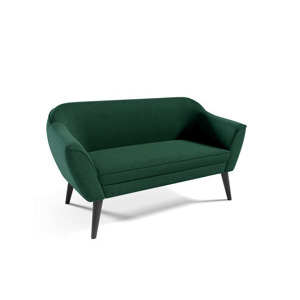 Eka Pohovka FLIX, 150 cm Látka Velutto: Velutto 10 - Zelená, Výběr nohou: Černé