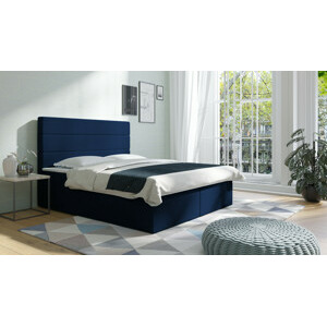 Eka Kontinentální čalouněná postel Malibu - Riviera (180x200 cm) Barva látky Riviera: Královská modrá (81)