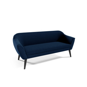 Eka Pohovka FLIX, 185 cm Látka Velutto: Velutto 25 - Námořnická modř, Výběr nohou: Černé