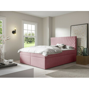 Eka Kontinentální čalouněná postel ARODITE - Trinity (160x200 cm) Barva látky Trinity: (2319) Světlá růžová