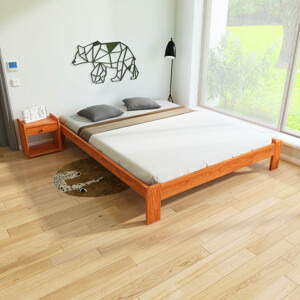 Maxi Postel z masivu Adam 140 x 200 cm - barva Olše + matrace SUPERFLEX ROŠT ZDARMA