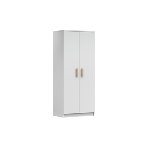 IDZ Šatní skříň SMYK I 2D 06, 80 cm Bílá / Barevné úchytky Barva: Dub