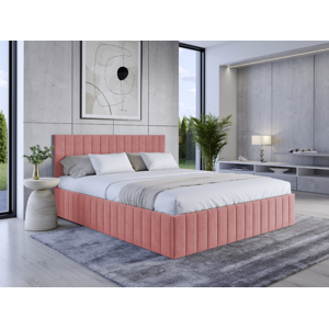 Eka Čalouněná postel LINDA 180x200 cm Barva látky Trinity: (2323) Tmavá růžová