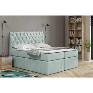 Eka Kontinentální čalouněná postel Luxurious - Cassablanca (90x200 cm) Barva látky Trinity: (2321) Světlá zelená