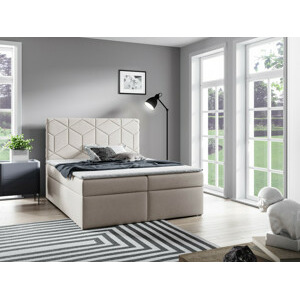 Eka Kontinentální čalouněná postel BOX - Trinity (120x200 cm) Barva látky Trinity: (2312) Zelená