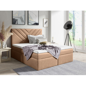 Eka Kontinentální čalouněná postel LIZA - Trinity (140x200 cm) Barva látky Trinity: (2317) Oranžová