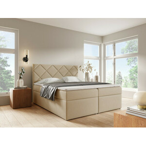 Eka Kontinentální čalouněná postel DIAMOND - Trinity (180x200 cm) Barva látky Trinity: (2302) Krémová