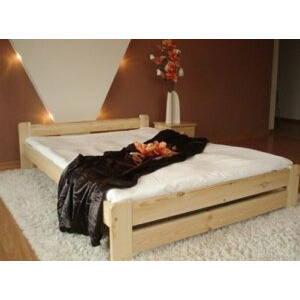 Maxi Postel z masivu Evropa 160 x 200 cm - barva Borovice + matrace SUPERFLEX ROŠT ZDARMA