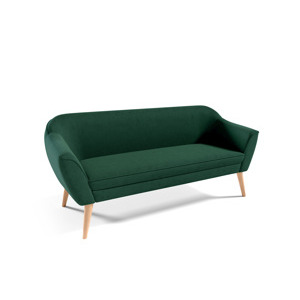 Eka Pohovka FLIX, 185 cm Látka Velutto: Velutto 10 - Zelená, Výběr nohou: Přírodní