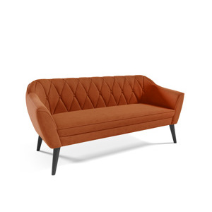 Eka Pohovka KARO, 180 cm Látka Velutto: Velutto 33 - Skořicová, Výběr nohou: Černé