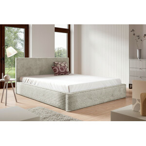 Eka Čalouněná postel STRIPS 180x200 cm Úložný prostor: S dřevěným rámem úložného prostoru, Barva látky Tilia: Tilia 83