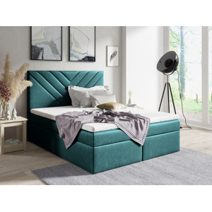 Eka Kontinentální čalouněná postel LIZA - Trinity (140x200 cm) Barva látky Trinity: (2328) Tmavá zelená