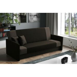 Eka Pohovka SIRI, 207 cm Barva látky: Tmavá čokoláda se světlou čokoládou (Fabo 48 + Fabo 45)