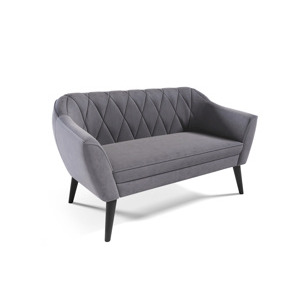 Eka Pohovka PRIME, 140 cm Látka Velutto: Velutto 18 - Šedá, Výběr nohou: Černé