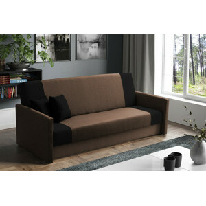 Eka Pohovka SIRI, 207 cm Barva látky: Černá s kávou (Lux 23 + Lux 03)