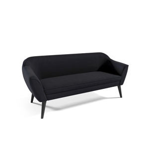 Eka Pohovka FLIX, 185 cm Látka Velutto: Velutto 20 - Černá, Výběr nohou: Černé