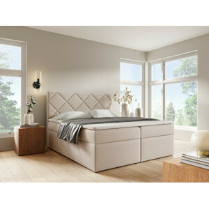 Eka Kontinentální čalouněná postel DIAMOND - Trinity (120x200 cm) Barva látky Trinity: (2309) Červená