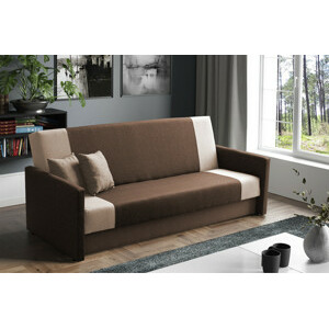 Eka Pohovka SIRI, 207 cm Barva látky: Hnědá s béžovou (Fabo 47 + Fabo 24)