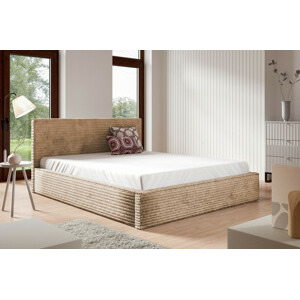 Eka Čalouněná postel STRIPS 160x200 cm Úložný prostor: Bez úložného prostoru, Barva látky Tilia: Tilia 17