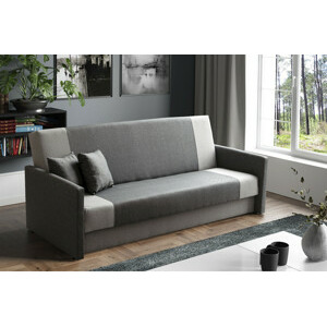 Eka Pohovka SIRI, 207 cm Barva látky: Tmavá šedá s šedou (Fabo 09 + Fabo 11)