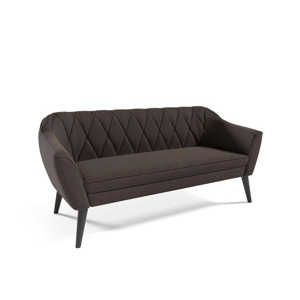 Eka Pohovka PRIME, 180 cm Látka Velutto: Velutto 06 - Kávová, Výběr nohou: Černé