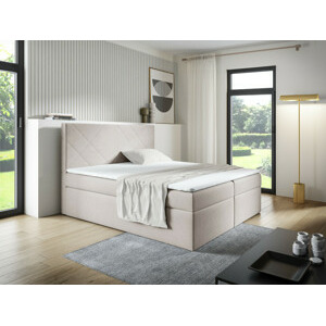 Eka Kontinentální čalouněná postel SARAH - Trinity (180x200 cm) Barva látky Trinity: (2306) Světlá hnědá