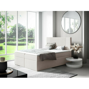 Eka Kontinentální čalouněná postel LINA - Trinity (140x200 cm) Barva látky Trinity: (2306) Světlá hnědá