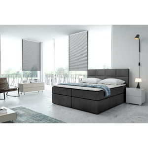 Eka Kontinentální čalouněná postel Smoth - Cassablanca (180x200 cm) Barva látky Trinity: (2315) Tmavá šedá