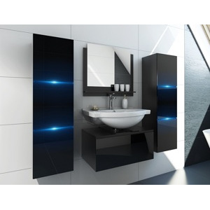 Ral Koupelnová stěna NELA 4 - Černý lesk