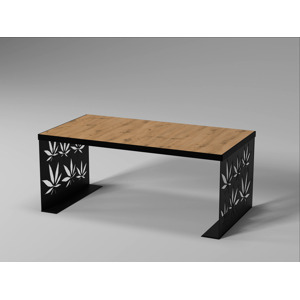 ARK Konferenční stolek OSKAR, Dub Votan/Černá 110 cm
